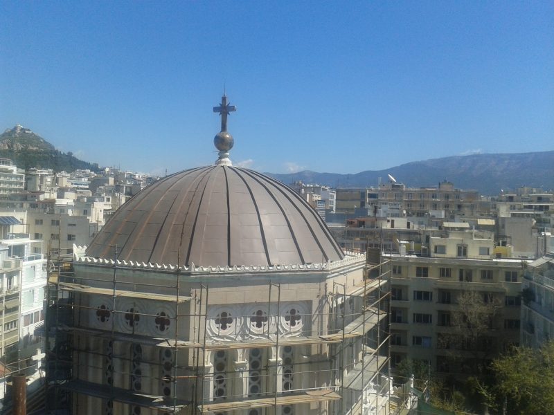 Ανακατασκευή του τρούλου της Μητρόπολης Αθηνών